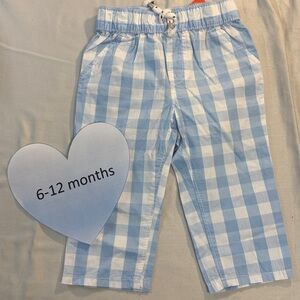 NWT - Kids Blue Checkered Pajama Pants